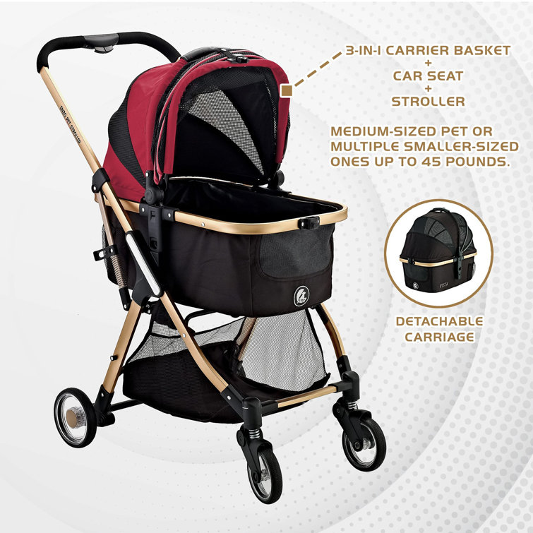 3 in 1 pet stroller carrier & car clearance seat